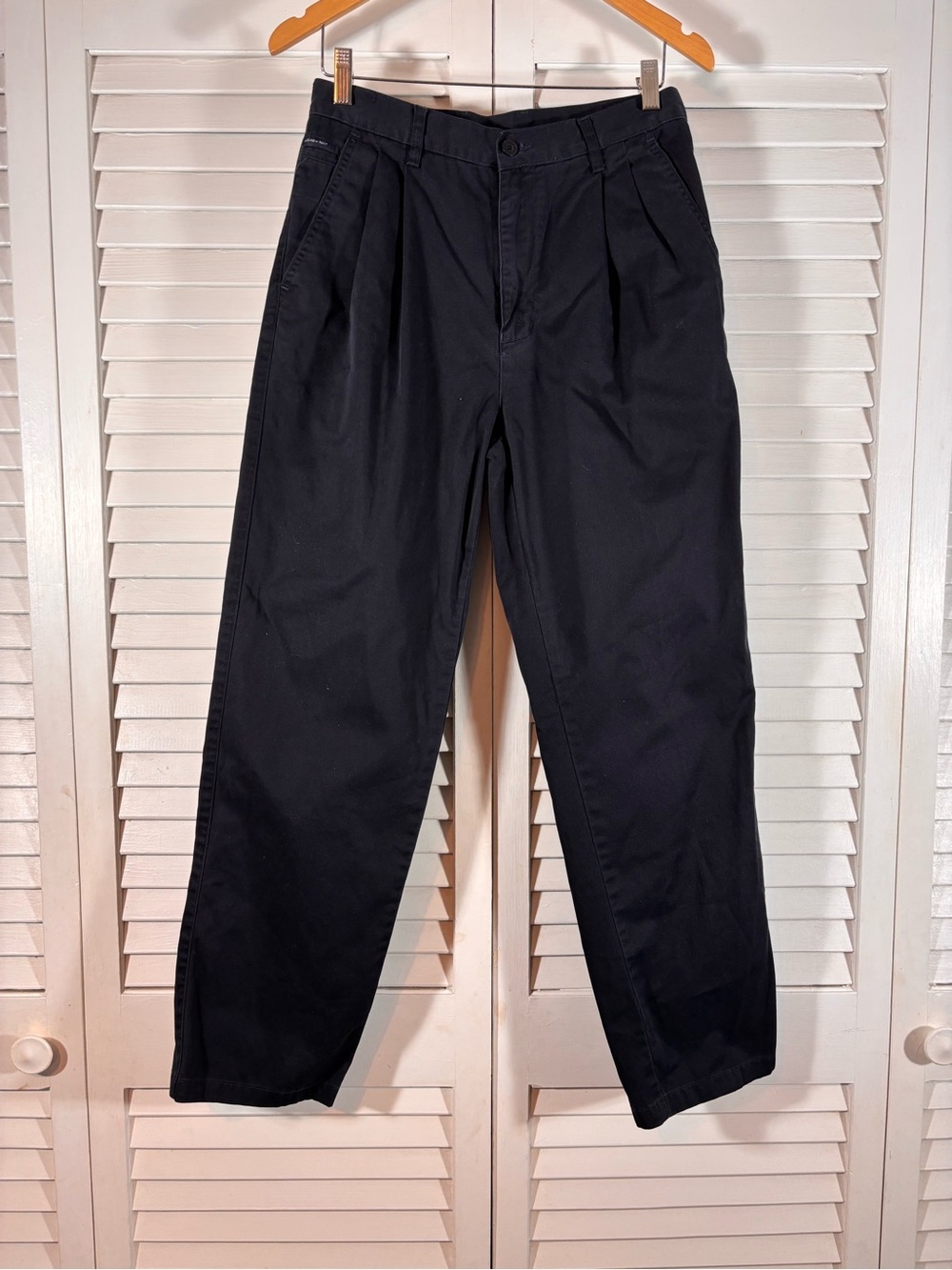 Polo Ralph Lauren Andrew Pant Vintage 90s Pleated Chinos Black Size 31